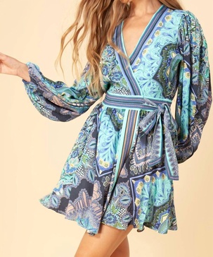 veronika dress in blue
