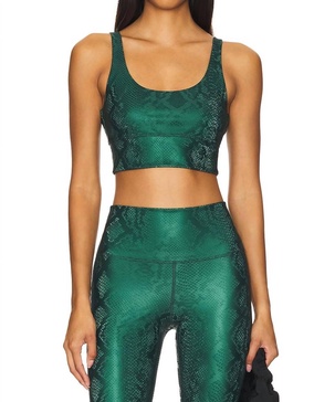 leah top in pine python green