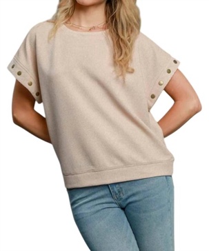 ribbed knit top in mocha