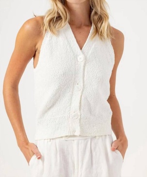 zya vest in white