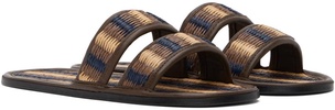 Brown & Navy Duotone Summer Slides