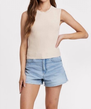stirling knit tank in fawn