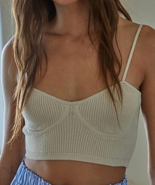 solano bra top in cream