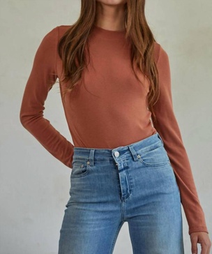 the claire top in rust