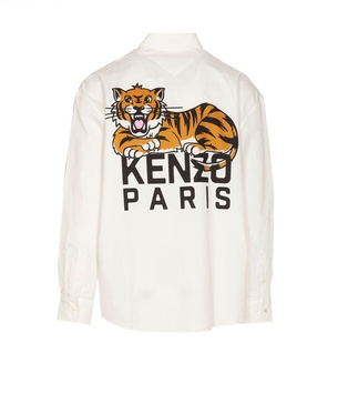 Kenzo Happy Tiger Pocket Casual Shirt