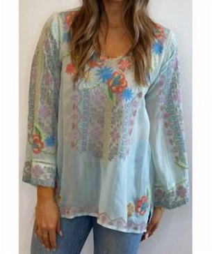 riveda blouse in seafoam