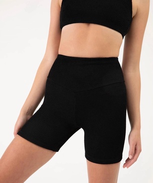 women's high waisted 5” biker shorts in graphite
