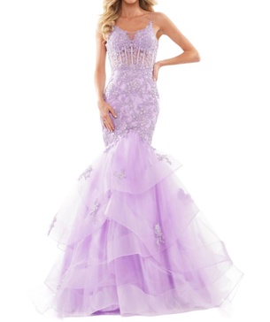 gala dress in lilac