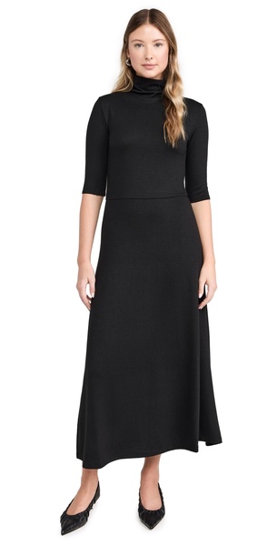 Vince Women's Elbow Sleeve Turtleneck Dress