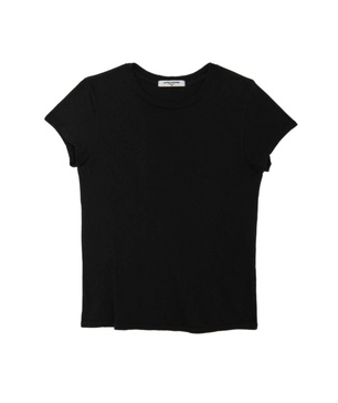 sheryl recycled baby tee in true black