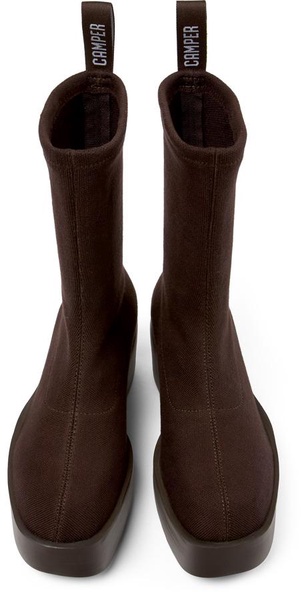 Brown textile boots for women
