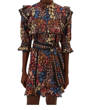 jujus garden mini dress in black