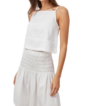adelina top in white