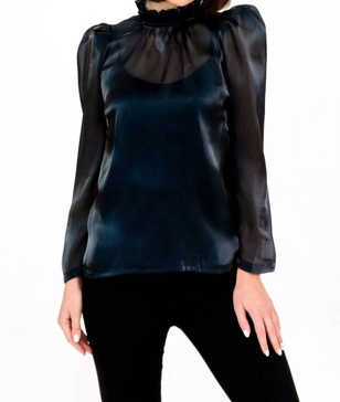 watson blouse in indigo organza