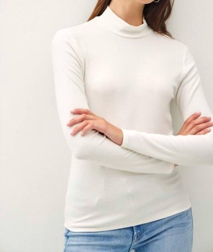 ultra soft turtleneck top in ivory
