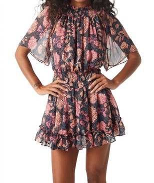 nathalie dress in flora dot