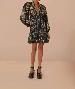 winter garden dress in black