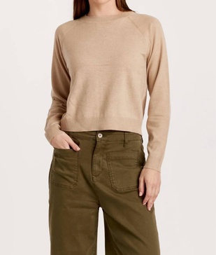 maritza raglan sweater in buckwheat
