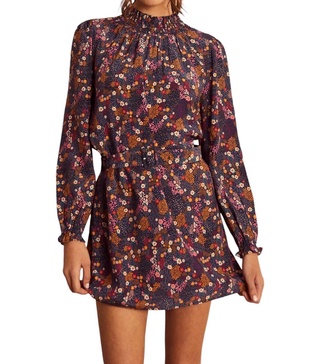 creed mini dress in peacock garden