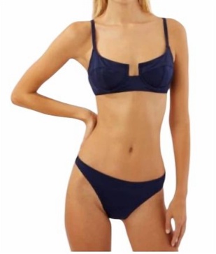 harley bikini bottom in blu scuro matte
