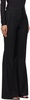 Black Regular-Fit Flared Wool Twill Trousers