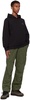 Black Script Embroidery Hoodie