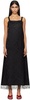 Black Football Jacquard Column Maxi Dress