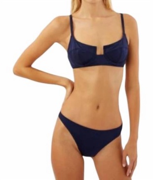 harley bikini top in blu scuro matte