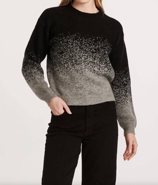 gillian sweater in black/heather grey