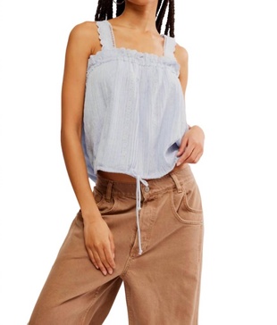 because of you tank in chambray