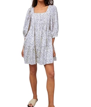 pippa dress in watercolor buds