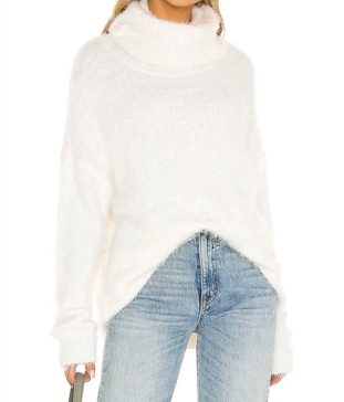 fatima turtleneck sweater in white