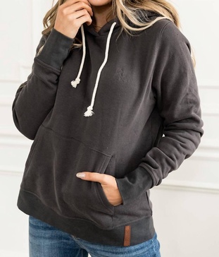 staple hoodie in charcoal