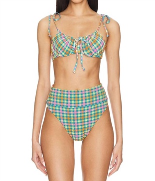 caitlin top in sunny side gingham