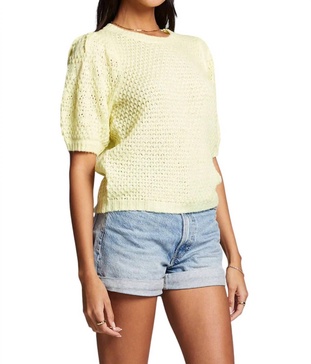 textured doc sweater in sunglow