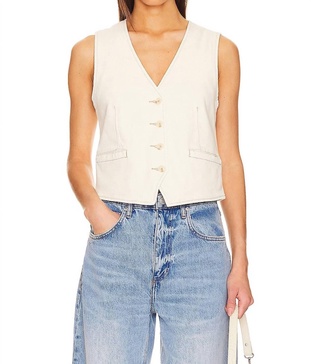 vero vest in ecru