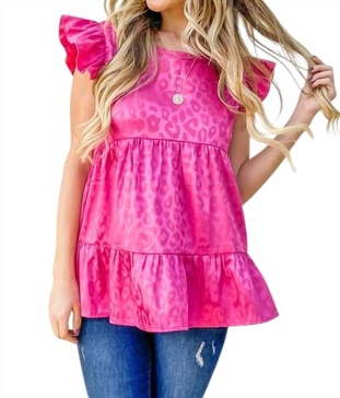 thanks to you blouse in hot pink
