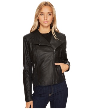 Andrew Marc Women's Asymmetrical Felix Leather Moto Jacket