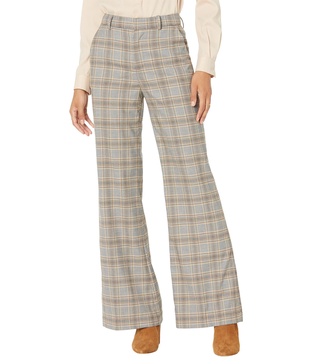 BCBGMAXAZRIA Women's Wide Leg Suit Pant Pocket Belt Loop Zipper Hook and Bar Trouser