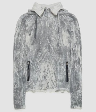 Zippered Dyed Hoodie