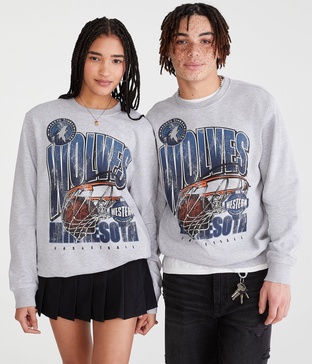 minnesota timberwolves crew sweatshirt