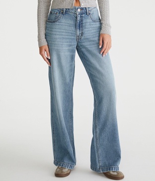 low-rise baggy wide leg carpenter jean