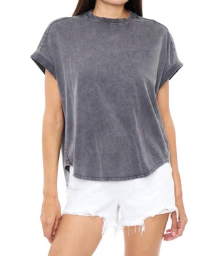 porter oversized tunic tee in vintage black