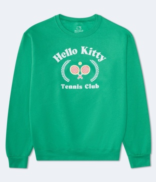 hello kitty tennis club crew sweatshirt
