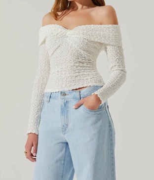 kendy top in cream