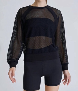 irie cropped sweatshirt in black