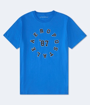87 circle appliqué graphic tee