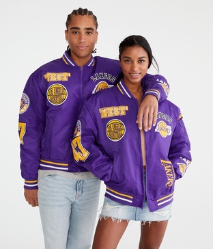 los angeles lakers basketball bomber jacket