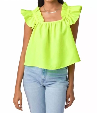 cassie tank top in electric lime