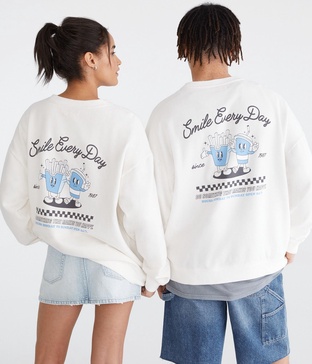 smile every day essentials crew sweatshirt